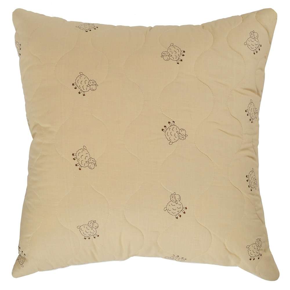 Подушка 50x70 из Овечьей шерсти , Микрофибра